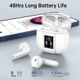 thumbnail image 4 of Auriculares inalámbricos Bluetooth 5.3 Sonido estéreo 4 micrófonos ENC IP7 resistentes al agua Carga rápida USB-C Mini intraauriculares para dispositivos Android e iOS, 4 of 7