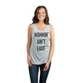 thumbnail image 2 of Thread Tank Designs - Mommin' Ain't Easy Women's Sleeveless Muscle Tank Top Tee, 2 of 4
