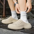 thumbnail image 3 of Rokment Womens Mens Closed Toe Mule Slides EVA Slip on Clogs Comfort Arch Support Walking Sandals Non-Slip Quick Dry Waterproof Outdoor Beach Pool Casual Nursing Garden Shoes Khaki Size 9.5, 3 of 6