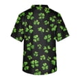 thumbnail image 5 of Fgvctg St. Patrick's Day Mens Scrubs V Neck Cute Shamrock Clover Graphic Scrubs Top Fashion Workwear Short Sleeve T Shirts Loose Scrub Working Shirts Medical Nurse Uniform with Pockets Black 2XL, 5 of 6