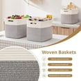 thumbnail image 3 of 13 Kallax Inch Cube Storage Bins, 3-Pack Cotton Rope Woven Baskets for Organizing, Kallax Insert Storage Baskets for Shelves, Baby Nursery, Closet Organizer, 13*13*12.6IN, Grey & White, 3 of 14