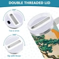 thumbnail image 3 of Yayeee 40oz Stainless Steel Tumbler with Straw and Handle Double-Wall Insulated Travel Water Bottle, Large Pine Tree, 3 of 8