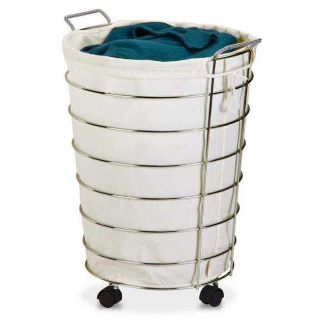 Chrome Rolling Hamper