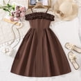 thumbnail image 2 of Kids Elegant Summer Dress, Corset Mini Ruffle Sundress for Girls & Teens, High Waist Maxi Party Gown for Graduation/Homecoming 2026, 2 of 9