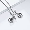 thumbnail image 2 of Trendy Hip Hop Style14K Yellow Gold Sports Bicycle Bike Pendant Necklace Set, 2 of 7