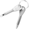thumbnail image 3 of 2pcs Mini Outil de Poche Multifonctionnel, Urgence Extérieure Portable avec Porte-Clés, Tournevis de Poche 2 Clés (Argent).60 * 16mm, 3 of 3