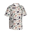thumbnail image 3 of Xecao Black Cat And Snake print Hawaiian shirt - a stylish short-sleeve button-down for men, perfect for casual beach and tropical outings., 3 of 9