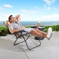 thumbnail image 4 of BrylaneHome Outdoor Zero Gravity Lawn Chair Foldable Patio Recliner Anti Gravity Lounge Chair w/Pillow for Outdoor Camp Poolside Backyard Beach (250 Lb Capacity), 4 of 6