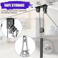 thumbnail image 3 of CozyNestFinds Bike Hoist, Heavy Duty Bike Pulley System for Garage Ceiling Bicycle Hanger, Bike Lift Overhead Storage Holds Up to 85 lbs Capacity, Fit 10-16 Foot Ceilings, Black, 3 of 8