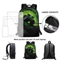 thumbnail image 6 of Yuyamidu Green Tractor School Backpack for Kids Teens, Large Capacity Bookbag with Multiple Pockets for Elementary Middle School Students Daily Use Travel, 6 of 6