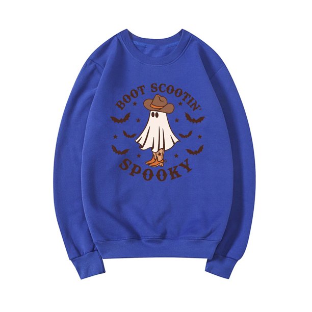 Sudadera con capucha para mujer, suéter con estampado de fantasma de vaquero, ropa para Parte Superior Femenina, ideal para regalo de Halloween