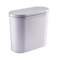 thumbnail image 1 of KAKOWELY 1Ud Plastic Press-Type Trash Can White Sturdy Practical Garbage Container for Living Room, 1 of 8