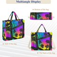 thumbnail image 6 of FORMRS Womens Corduroy Tote Bag Crossbody Shoulder Handbag with Pocket, Colorful Palm Tree Pattern, 6 of 7