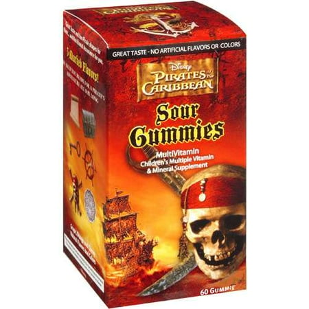 Disney: Sour Gummies Multivitamin Pirates of The Caribbean, 60 ct