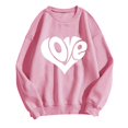 thumbnail image 2 of Xixinqiwan Valentines Day Sweatshirt for Women,Women's Round Neck Raglan Sleeves Long Sleeved Valentine's Day Love Printed Top Sweater, 2 of 4