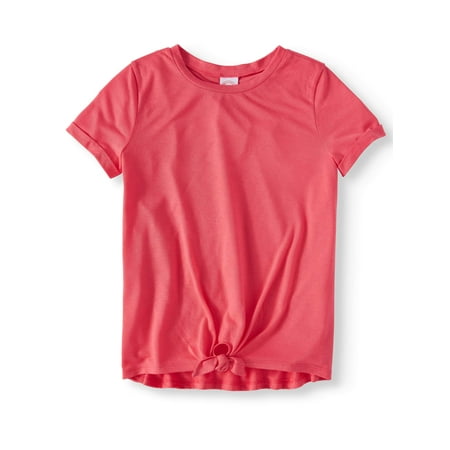 Short Sleeve Tie Front Tee (Little Girls, Big Girls, & (Best Clothing Brands For Girls)