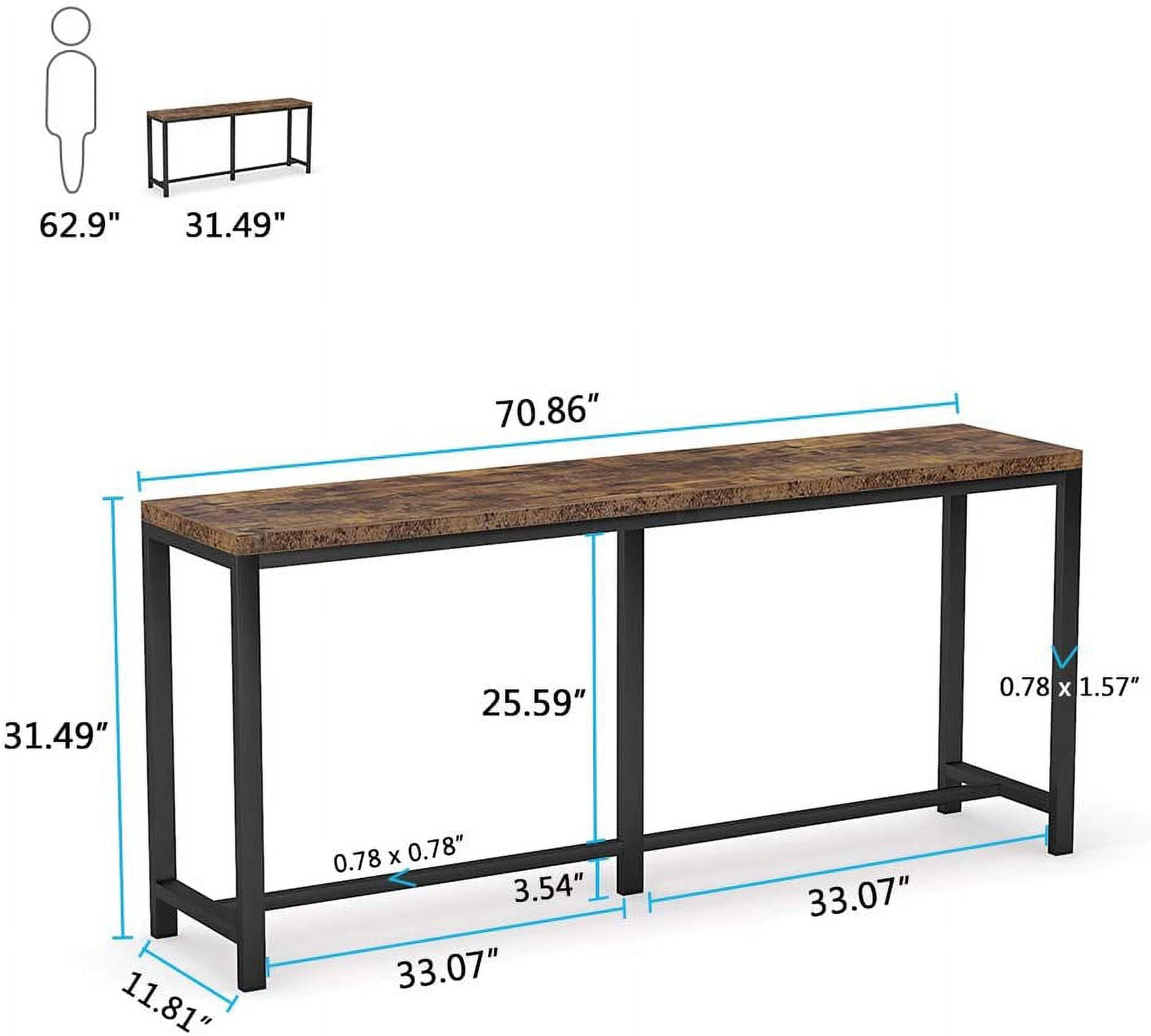 TribeSigns 70.9 inch Extra Long Sofa Table, Narrow Long Console Table Behind Couch, Entryway Table for Living Room