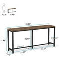 thumbnail image 4 of TribeSigns 70.9 inch Extra Long Sofa Table, Narrow Long Console Table Behind Couch, Entryway Table for Living Room, 4 of 7