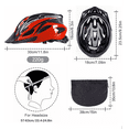 thumbnail image 3 of Kit Casco De Bicicleta luz De Bicicleta, gafas y mascara Negro con Rojo, 3 of 5