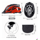 thumbnail image 3 of Kit Casco De Bicicleta luz De Bicicleta, gafas y mascara Negro con Rojo, 3 of 5