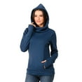 thumbnail image 2 of Ketyyh-chn99 Maternity Clothes Long Sleeve Side Split Maternity Shirts Tops for Women Pregnancy Tops Shirts Maternity Clothes for Women for 2XL,Blue, 2 of 5