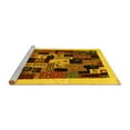 thumbnail image 2 of Ahgly Company Machine Washable Indoor Square Abstract Yellow Contemporary Area Rugs, 7' Square, 2 of 4