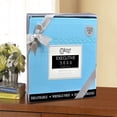 thumbnail image 5 of Superior 4-Piece Modern Cloud Embroidered Aqua Microfiber Sheet Set, King, 5 of 5