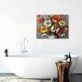 thumbnail image 5 of Acheng Burnt Orange Wall Decor Orange Red and Yellow Floral Wall Art Bedroom Daisy Poppy Flower Canvas Painting Bathroom Kitchen Pictures Modern Artwork Colorful Posters for Living Room Home 20x16inch, 5 of 6