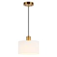 thumbnail image 2 of Henn & Hart PD0596 Henri Brass & Fabric Pendant, 2 of 11