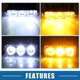 thumbnail image 5 of Car Daytime Running Light White Amber Switchback Turn Signal 3-LED Light Plastic Black (Set of 2), 5 of 6