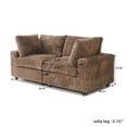thumbnail image 4 of LovingAHome 78.74" Oversized Loveseat Sofa, 2 Seat Comfy Modular Sofa Couch for Living Room, Brown, 4 of 7