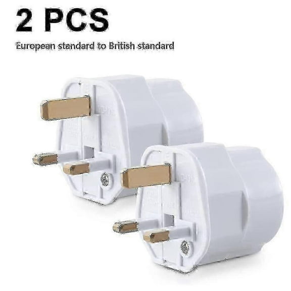 2x Travel Adapter Adapter Plug For England - Travel Plug Power Adapter Eu To Uk Socket - Travel Plug Edition 0617