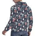 thumbnail image 6 of Picia Christmas Village Pattern Casual Men's Hoodie - Lightweight Hooded Sweatshirt with Kangaroo Pocket, Comfortable Pullover for Everyday, Travel-4X-Large, 6 of 7