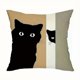 thumbnail image 4 of 4PCS Quilted Black Cat Pillow Covers - 18x18 Inch Modern Abstract Home Decor - Durable & Easy Care Cushion Cases for Porch, Patio, Couch, Sofa, Farmho, 4 of 4