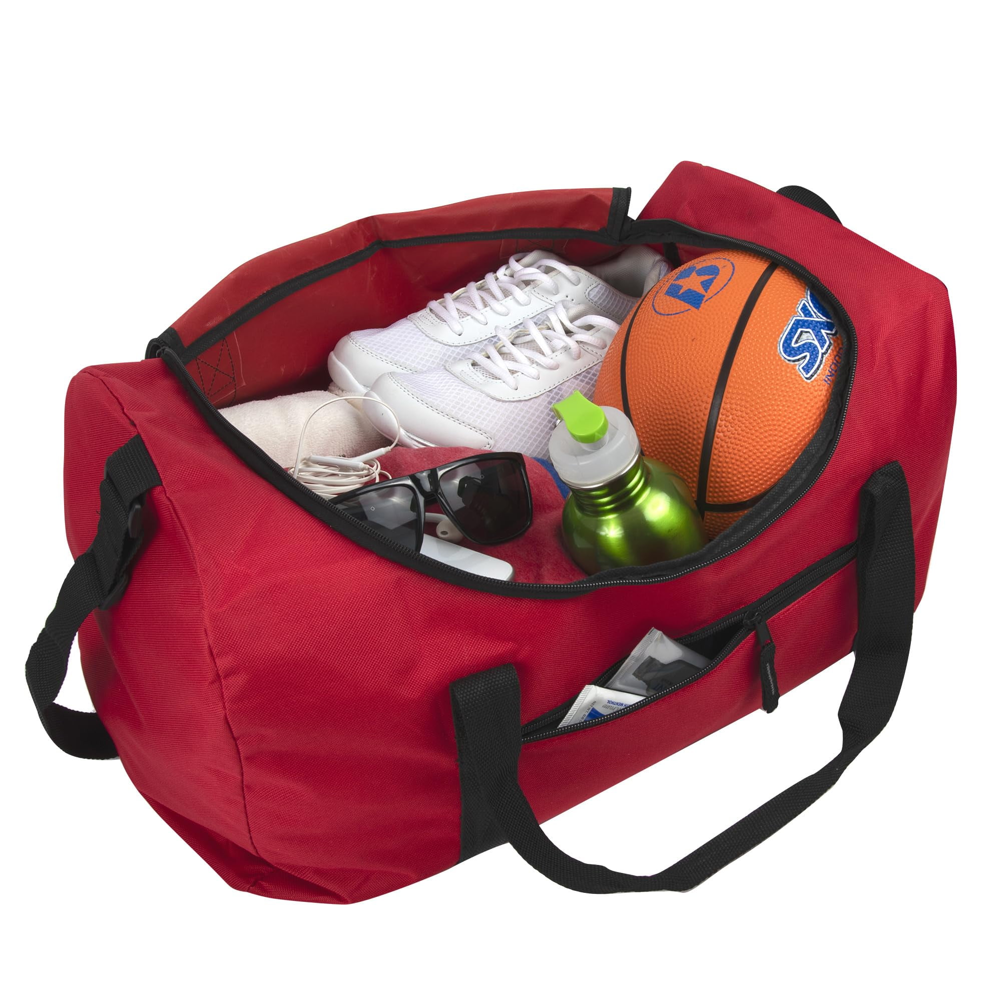 24 Pack of Bulk Wholesale 20 Inch 40 Liter Weekender Overnight Duffel Shoulder Bags for Sports, Travel and Commute in Assorted Colors