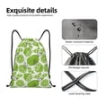thumbnail image 6 of Kdxio Green Various Lemons Print Drawstring Backpack Bag,Waterproof Draw String Back Sack, Gym Drawstring Bags Swim Bag For Unisex, 6 of 9