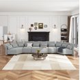 thumbnail image 1 of LLappuil Modular Sectional Sofa, Oversized 6 Seat Modular Sectional Sofa with Storage, 25.6" Deep Seat Chenille Sofa Couch for Living Room Gray, 1 of 8