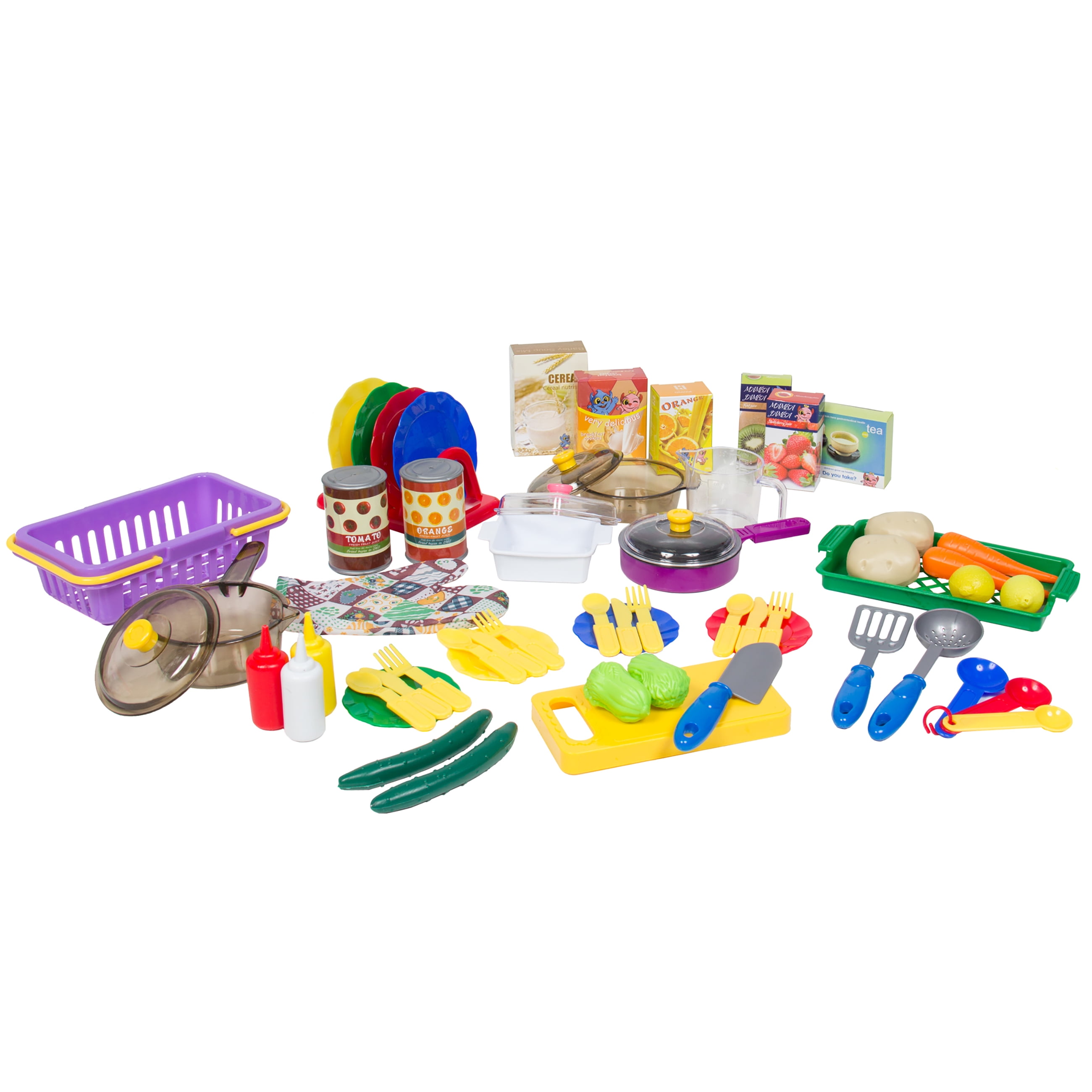 Deluxe Children Kitchen Cooking Pretend Play Set With Accessories