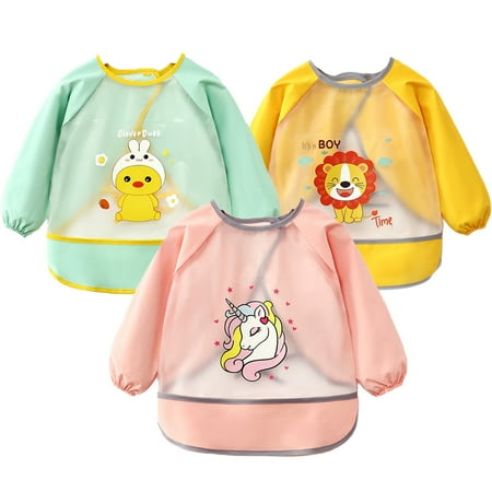 

Summer children s coveralls baby eat food waterproof and anti-dirty