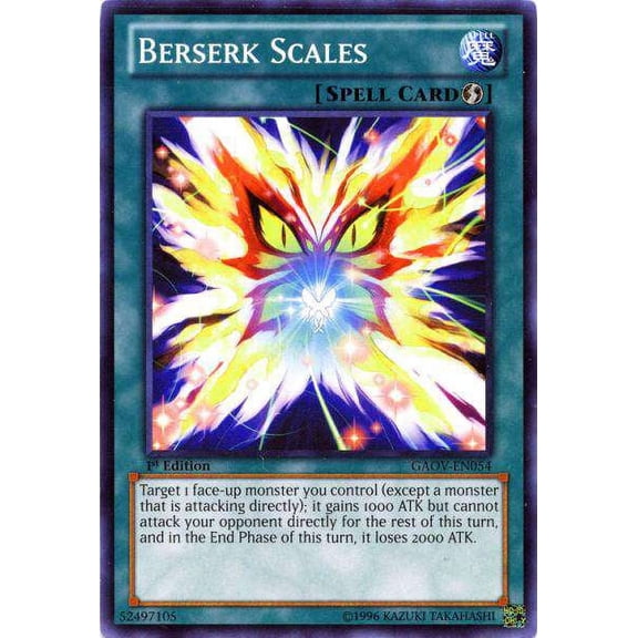 YuGiOh Galactic Overlord Common Berserk Scales GAOV-EN054