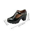 thumbnail image 2 of Hemoton  Clear Marten Chunky Heel Round Toe Shoes Women High-heeled Woman, 2 of 8