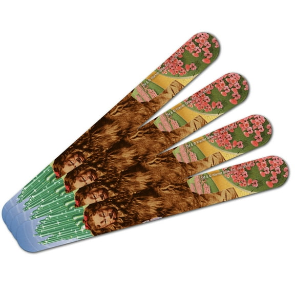 Wizard of Oz Lion Character Double-Sided Nail File Emery Board Set 4 Pack