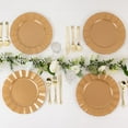 thumbnail image 6 of Balsa Circle 10 Gold 11" Round Disposable Salad Dinner Plastic Plates Gold Wavy Trim Wedding Party Tableware, 6 of 8