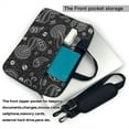 thumbnail image 3 of YFYANG 15.6 inch Universal Laptop Bag Oxford Cloth Laptop Sleeve, Multi-functional Black and White Paisley Floral Pattern Notebook Computer Messenger Bag Handbag, 3 of 8