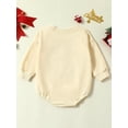 thumbnail image 4 of Christmas Toddler Baby Rompers Letters Santa Print Casual Long Sleeve Jumpsuit for Newborn Infant Girl Boy, 4 of 9