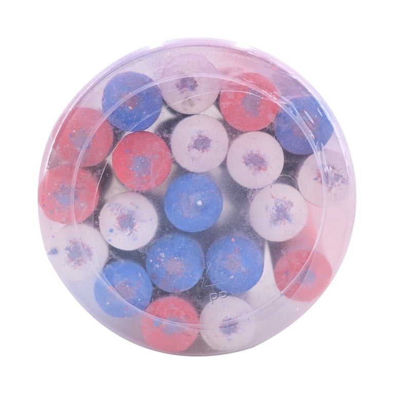 Maxx Chalk Americana Sidewalk Chalk with Storage Bucket, Red White