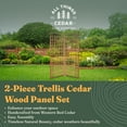 thumbnail image 2 of All Things Cedar TS33-2 2-Piece Cedar Outdoor Dual Trellis Panel Set Wood - 66L x 2W x 84H, 2 of 7
