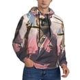 thumbnail image 2 of Wukai Stylish Kangaroo In Suit Print Men Hoodies Fleece Sweatshirts Long Sleeve Sweaters Pullover Fall Outfits Winter Clothes-X-Large, 2 of 7
