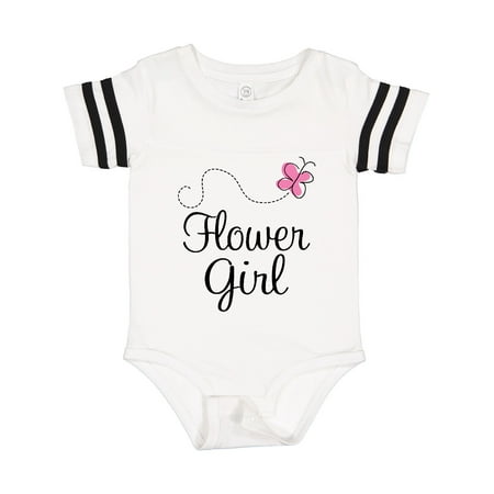 

Inktastic Flower Girl Wedding Butterfly Gift Baby Girl Bodysuit