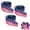 3pcs red blue star, variant on Patriotic Wired Ribbon for Wreaths ,Red White Blue Striped Burlap Fabric with Stars,Thick Plaid Ribbon for 4th of July Decorations and Patriotic Bows